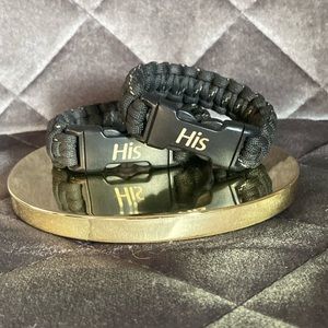 His & His matching cord braid bracelets